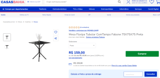 Mesa da Floripa, modelo Tubolar Com Tampo Fabone - R$ 159