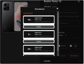Redmi Note 12 8GB 256 GB por solo 189,99€