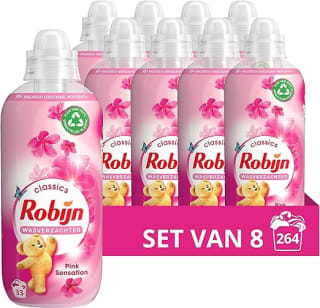 Robijn Pink Sensation wasverzachter 8x 33 wasbeurten voor €13,87