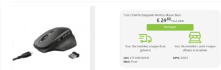 Trust Ozaa Oplaadbare Draadloze Comfort Muis Zwart voor €24,60 bij Megamobile