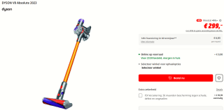 DYSON V8 Absolute 2023 steelstofzuiger voor €299 bij de Mediamarkt