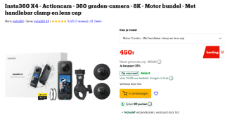Insta360 X4 360-graden action camera Motorcycle Bundle voor €450 bij Bol