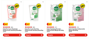 Alle Dettol handzeep en/of navullingen 4 voor €10 bij Kruidvat