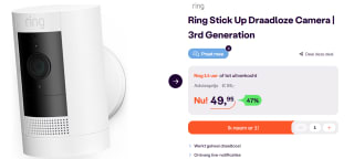 Ring Stick Up Cam Battery Wit voor €49,95 bij Ibood