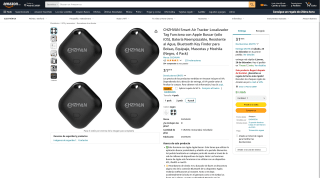 Localizador CHZHVAN Smart Air Tracker 4 Pack por 15,99€