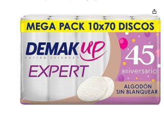 Demak'Up Expert 10x70 - Discos de algodón desmaquillantes Redondos por 12,12