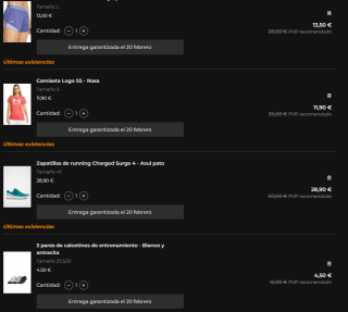 Oferta hasta 60% + 10€ EXTRA descuento ropa y calzado Under Armour