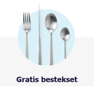 Gratis bestekset bij besteding vanaf €150 bij BK