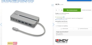 Lindy Goobay 43360 netvoeding & inverter voor €68,70 via MaxICT