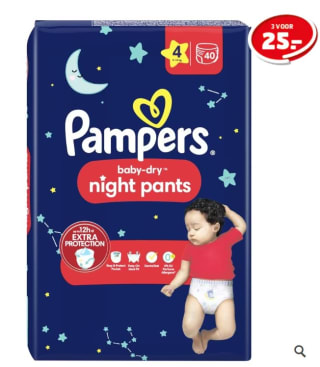 Prijsfout! Pampers Baby-Dry Night Pants en Harmonie Pants 3 voor €25 bij Trekpleister