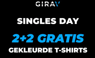 2+2 gratis op geselecteerde single pack T-shirts bij Girav