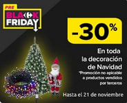 Descuento 30% Cupón Decoración de Navidad en Carrefour