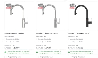 Quooker actie: Combi of Combi+ voor de prijs van een PRO3