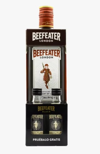 Beefeater Dry 70cl & 2 miniaturas de Beefeater Black por 13,47€ (cuenta nueva por 8,08€)