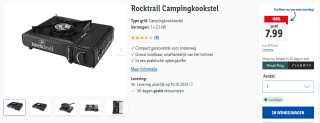 Rocktrail Campingkookstel voor €7,99 bij Lidl