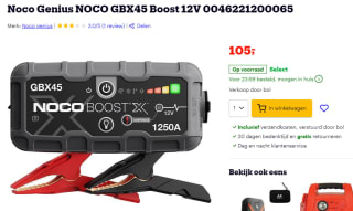 Noco Genius NOCO GBX45 Boost 12V voor €105 bij Bol