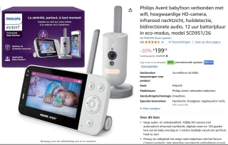 Philips Avent Connected-babyfoon voor €189 dmv code bij Amazon in België