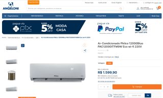 Ar-Condicionado da Philco de 12000Btus - R$ 1.599,90