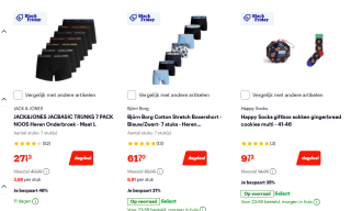 Tot 45% korting op sokken & boxers bij Bol