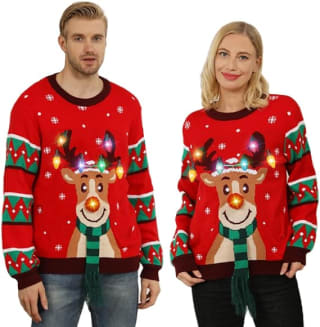 Sweaters Navideños Ugly ZZCP con Luz LED por $698 en Amazon