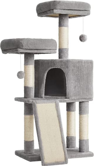 FEANDREA kattenkrabpaal 115cm hoog lichtgrijs voor €48,96 bij Amazon