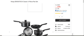 Ninja ZEROSTICK Classic 5-Piece Pan Set: Only £95