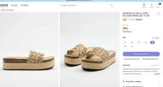 Sandalia pala con plataforma de yute a tan solo 6,99€