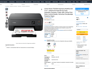 Canon Pixma TS5350i Multifunción con impresión doble cara automática por solo 48,70€