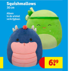 Squishmallows in diverse varianten voor €6,99 bij Kruidvat