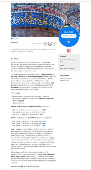 Estambul 4 dias H 5* + Vuelos desde 412€ por persona.