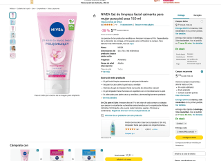 NIVEA Gel de limpieza facial calmante para piel seca 150 ml por solo 5,13€