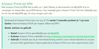 Amazon Prime 3 maanden gratis voor KPN internet klanten
