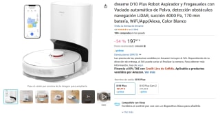 Dreame D10 Plus Robot Aspirador y Fregasuelos con Vaciado automático por 197,47€