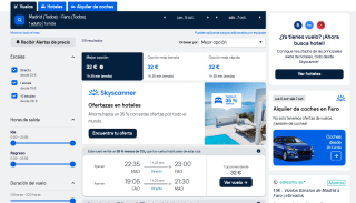 Vuelos Madrid a Faro desde 32€ con Skyscanner