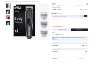 Recortadora Braun Series 3 BG3340 corporal por 33,75€
