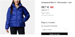 Chaqueta de Mujer Columbia Puffect II por 59.99€