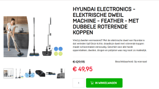Hyundai Electronics – Elektrische dweil machine voor €49,95 bij Dagknaller