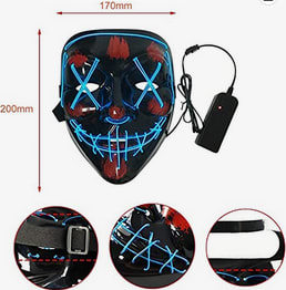 Mascara led Halloween 4 modos iluminación a solo 11,39€