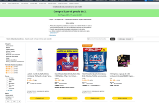 Compra 3 por el precio de 2 alimentación e higiene en Amazon