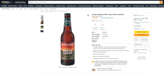 Cerveja Patagonia Amber Lager de 355ml - R$ 7,61