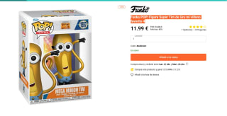 Figura Funko POP, Super Tim de Gru mi villano favorito 4 por 11,99€