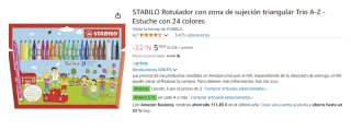 3 paquetes de 24 colores Rotulador STABILO Trio por 11.18€