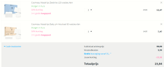 1 + 1 gratis op alle Cosmeau Wasstrips bij Plein