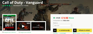activision Call of Duty Vanguard Xbox One voor €9,98 bij Game Mania