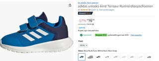 adidas Tensaur Run 2.0 CF K kids sneakers voor €16,50 bij Amazon