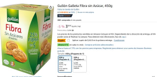 4x Gullón Galleta Fibra sin Azúcar, 450g por 10,07€ (2,52€/ud)