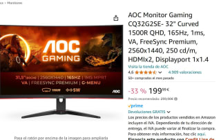 Marca AOC Monitor Gaming 32" Curved por 199,99€