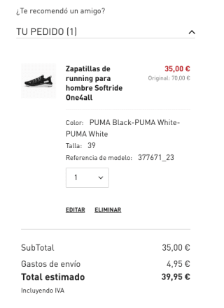 Zapatillas de running Softride One4all Hombre por solo 35€