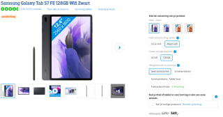 Samsung Galaxy Tab S7 FE 128GB Wifi Zwart voor €549 bij Coolblue