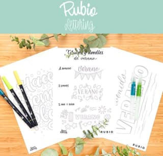 Plantillas lettering Rubio gratis